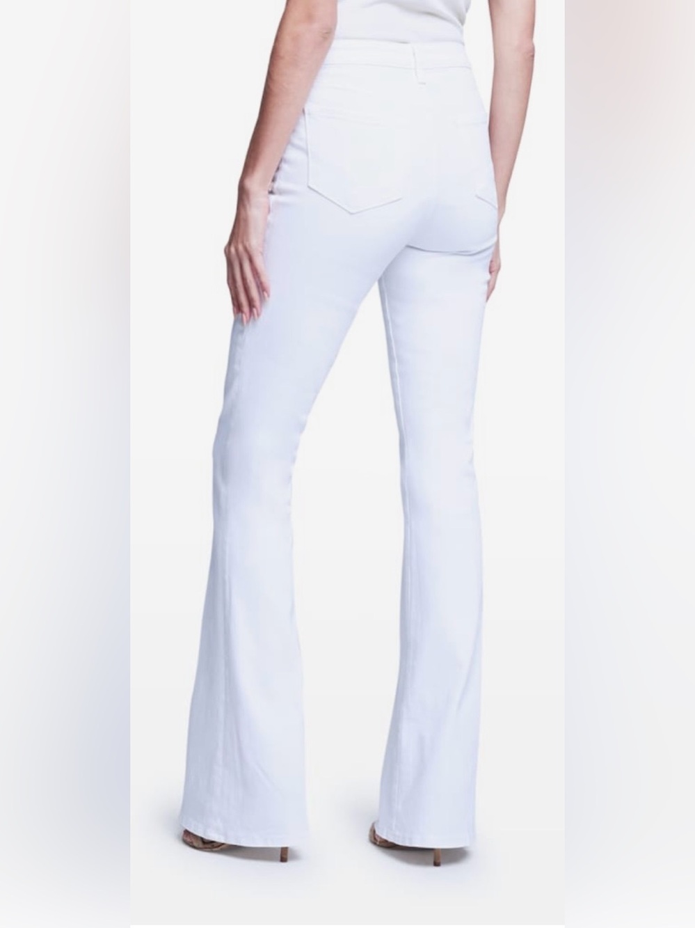 L’Agence Women’s White Marty Ultra High Rise Flare Jeans Size 31 NWT - Picture 2 of 10